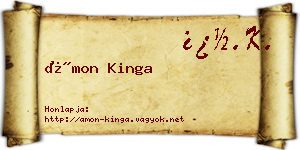 Ámon Kinga névjegykártya