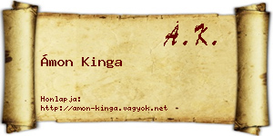 Ámon Kinga névjegykártya