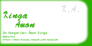 kinga amon business card